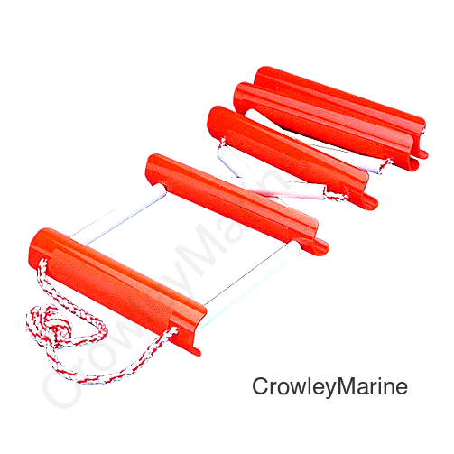 SeaDog 582501 Portable Emergency 5 Step Boarding Ladder, High-Visibility Orange Polycarbonate & Nylon Rope
