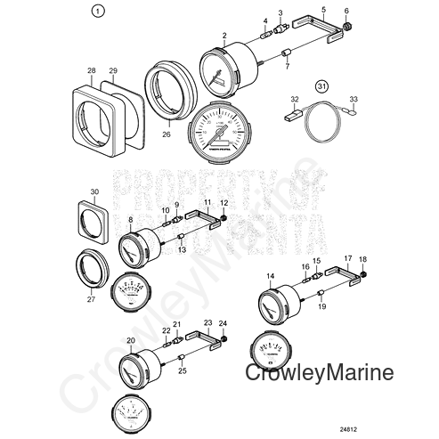 Tachometer(V2) - Volvo Penta (3855604)