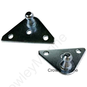 FLAT GAS PROP BRACKET (2/CTN) - Flat Shaped; Straight; 10 Millimeter Ball Stud; 3 Holes; Set Of 2 (RV0000098)