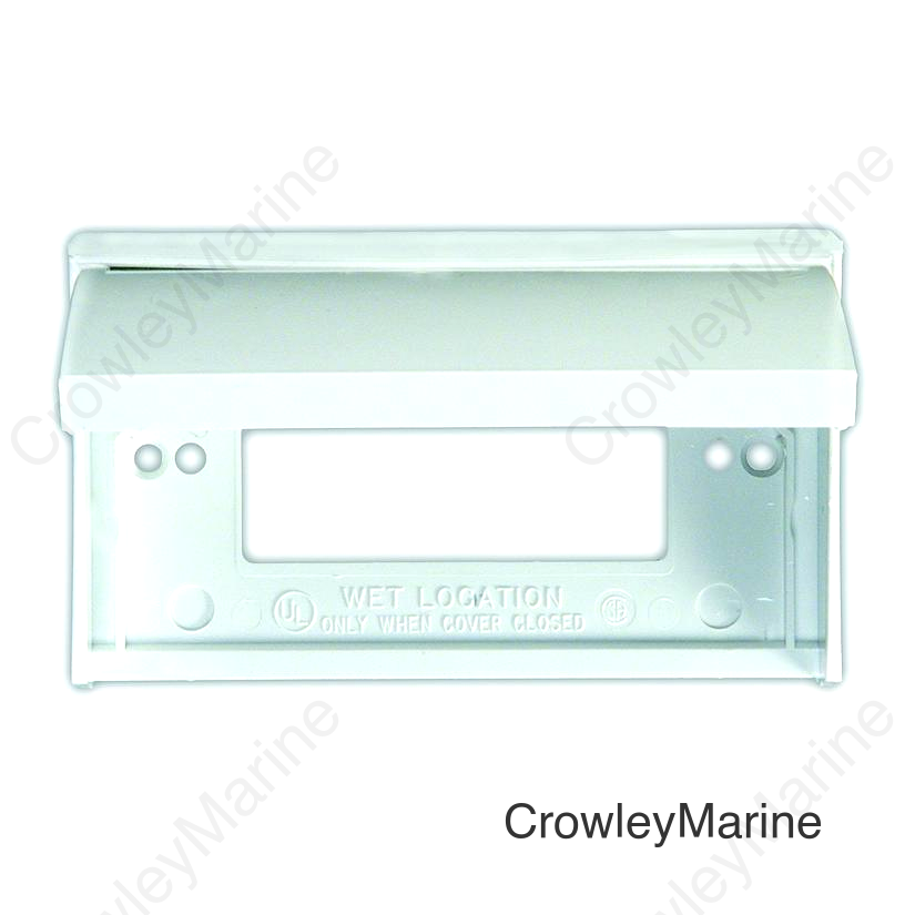 JR Products 47515 White GFCI Weatherproof RV Outlet Cover