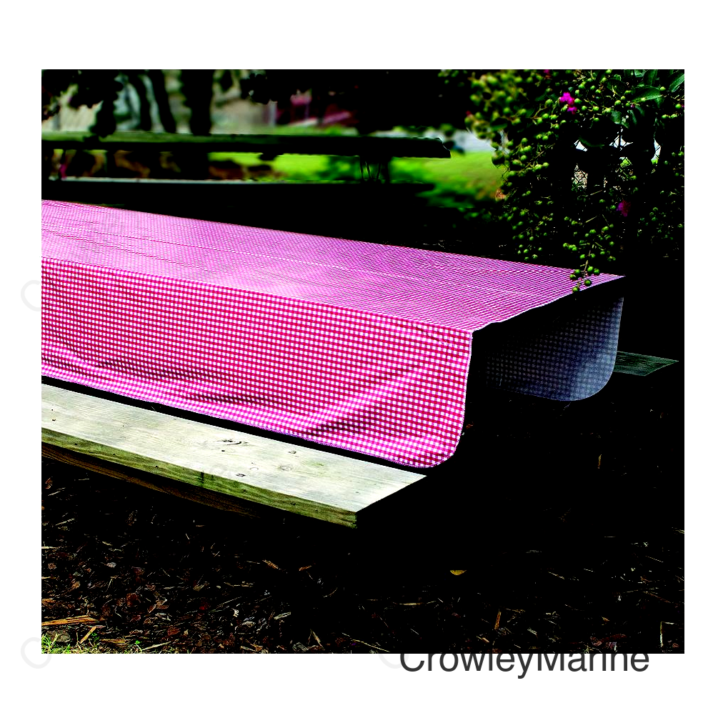 Camco 51019 Red and White Vinyl Tablecloth