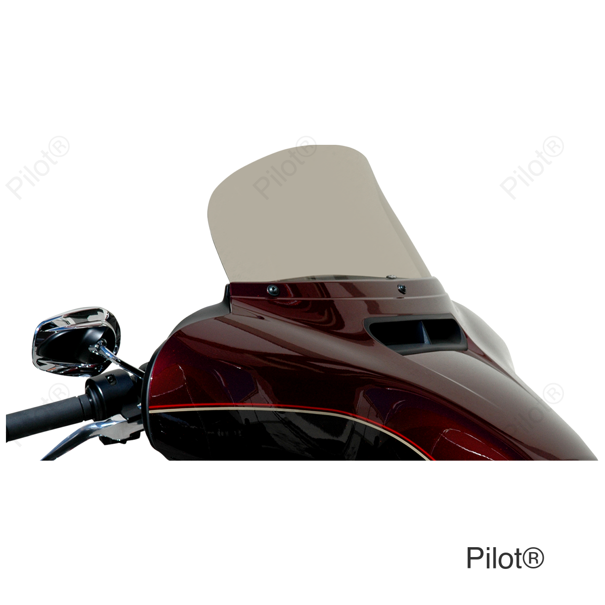 Windshield - Light Smoke - 8"