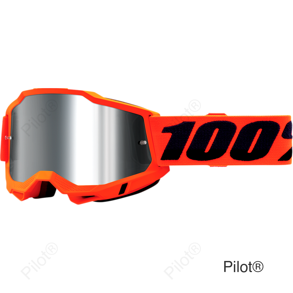 Accuri 2 Goggles - Neon Orange - Silver Mirror
