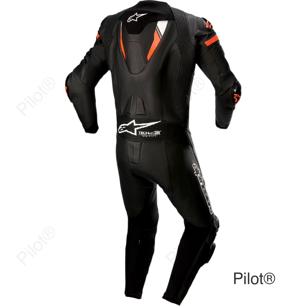 Missile Ignition v2 1-Piece Leather Suit - Black/Red - US 36 / EU 46