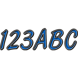 Hardline Series 400 Registration Kit, Smooth Cursive Font With Left to Right Color Gradation (Includes 4 Sets of 3" A-Z, 0-9) thumbnail-1