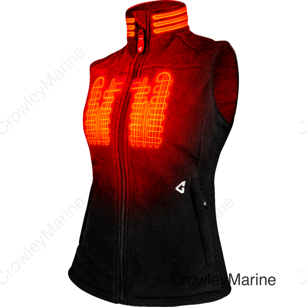 VEST WMN HEAT 7V THERMITE 2 FLEECE BK S