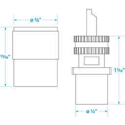 Seachoice PL259 Male Adapter, VHF Cable Antenna Connector thumbnail-1
