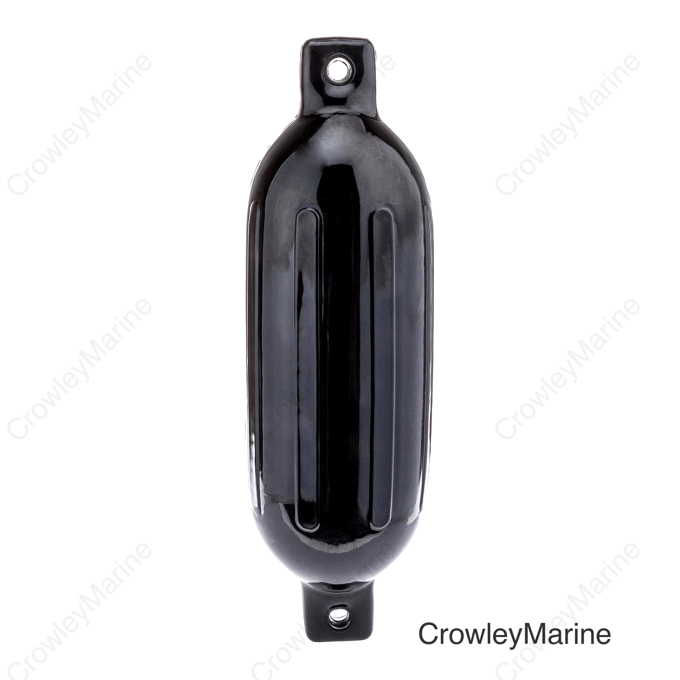 Seachoice Twin Eye Ribbed Boat Fender, Black, 6-1/2 In. X 23 In.