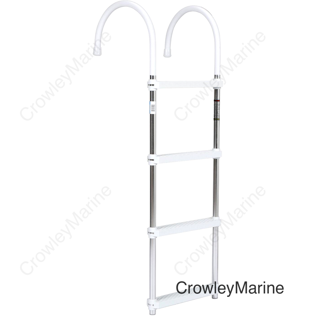 Seachoice Aluminum Boarding Ladder, 4 Steps, 15 in. Wide X 47 in. Tall
