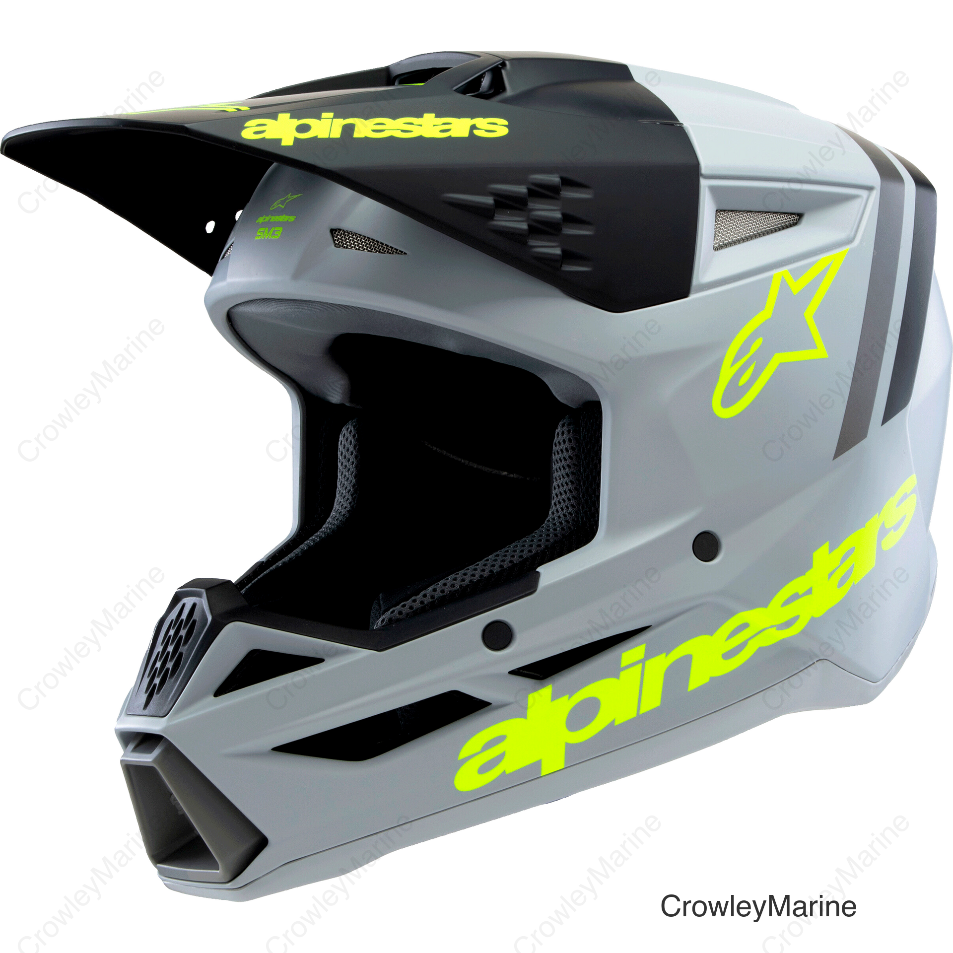 Youth SM3 Helmet - Radium - Matte Gray/Black/Yellow Fluo - Large