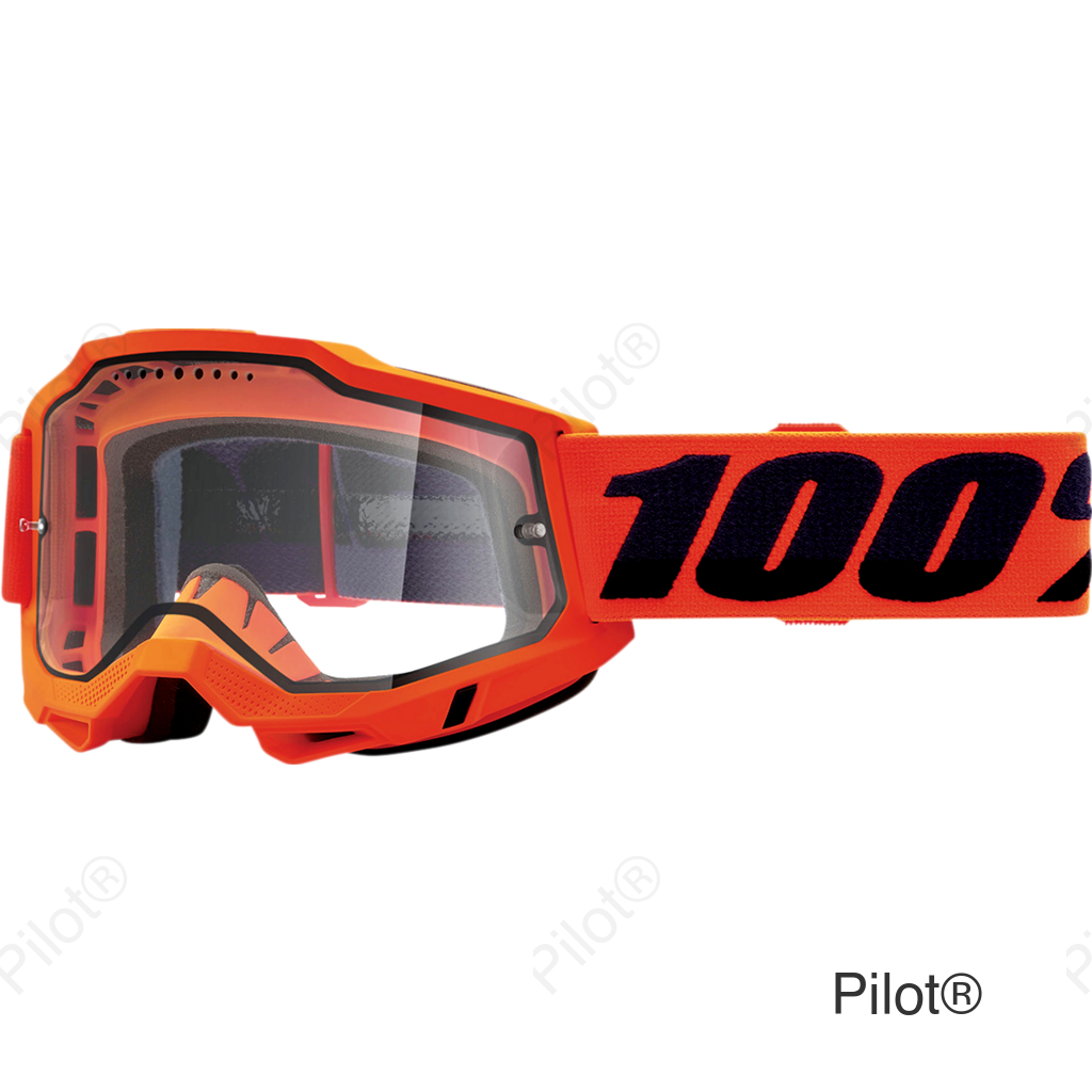 Accuri 2 Enduro MTB Goggles - Neon Orange - Clear