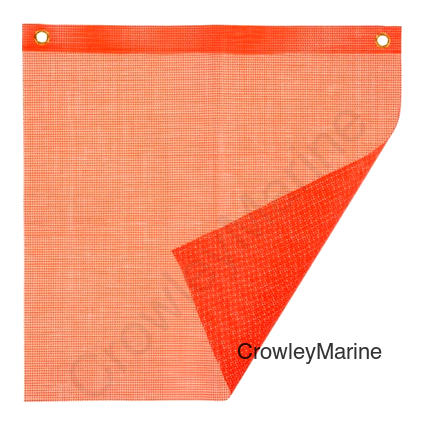 Safety, Flag, 18"x 18", Orange w/ Grommets (396484)