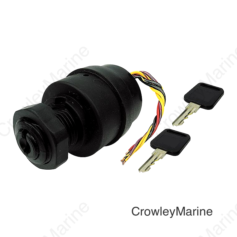 Seachoice 11831 3 Position Magneto Ignition Switch, 6 Wire