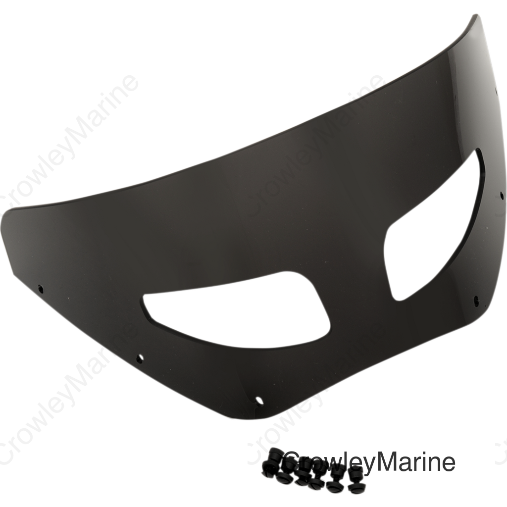 Road Warrior Windshield - Vented - Dark Black Smoke - 7"