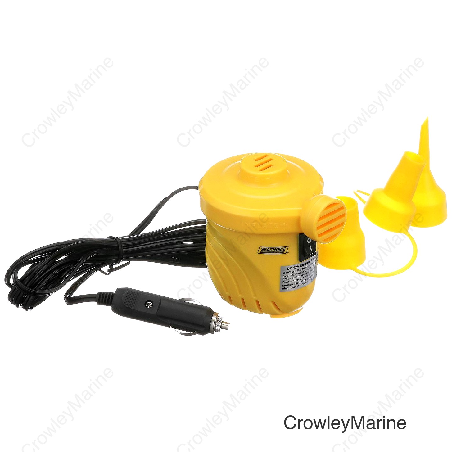 Seachoice 12V Electric Air Pump, For Boating and General Inflatables, 10 Ft. Power Cord