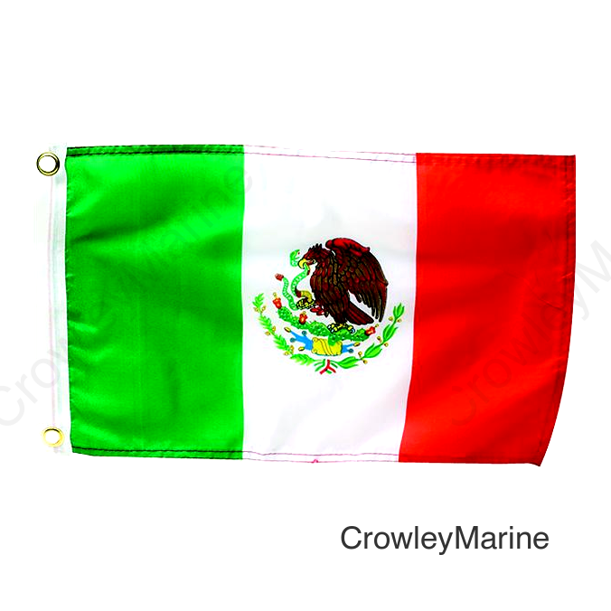 Seachoice 78271 12" x 18" Nylon Print Dyed Mexico Flag