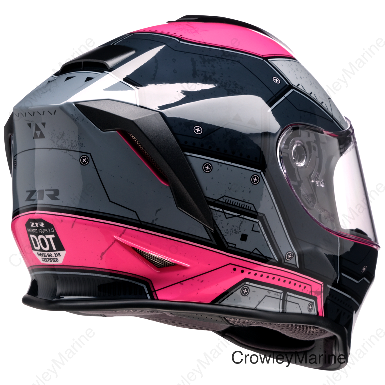HELMET YTH WARRANT SENTINEL BK/PK LG