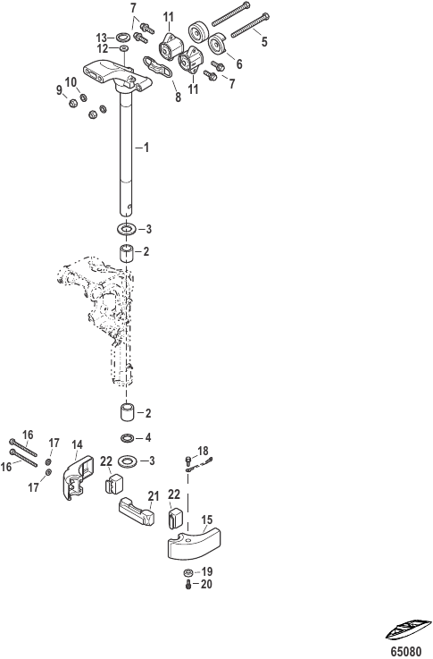 Serial Range Outboard 10 EFI (4-STROKE) (2 CYL.) - 0R833820 & Up - Steering Arm