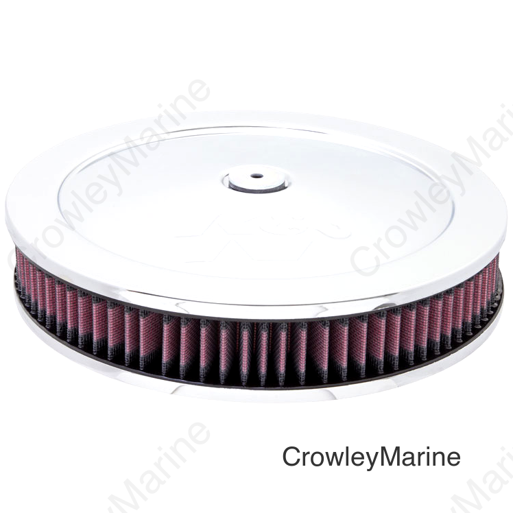 K&N 5 1/8in Flange 11in OD 3 1/4in Height w/ Vent Custom Air Cleaner Assembly