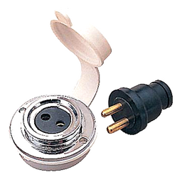 SeaDog 4261421 Chrome Brass Polarized Cable Outlet & Plug thumbnail-1