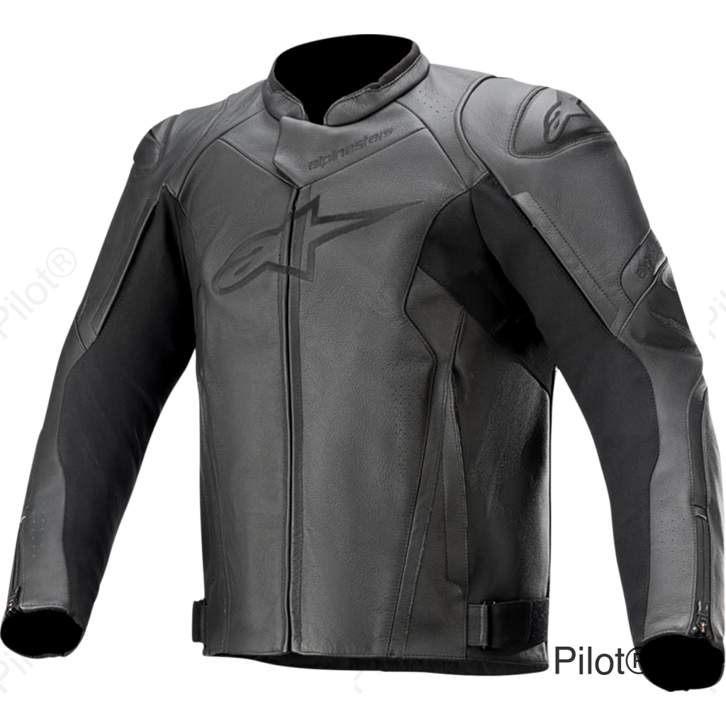 Faster v2 Leather Jacket - Black - US 48 / EU 58