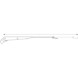 WIPER ARM ADJUSTABLE-12'-18/Stainless Steel (413118B-1)