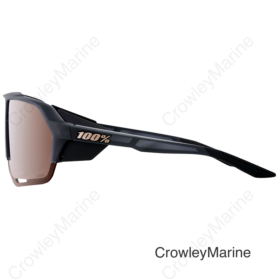 100% Norvick Sunglasses - Soft Tact Crystal Black HiPER Crimson Silver Mirror Lens