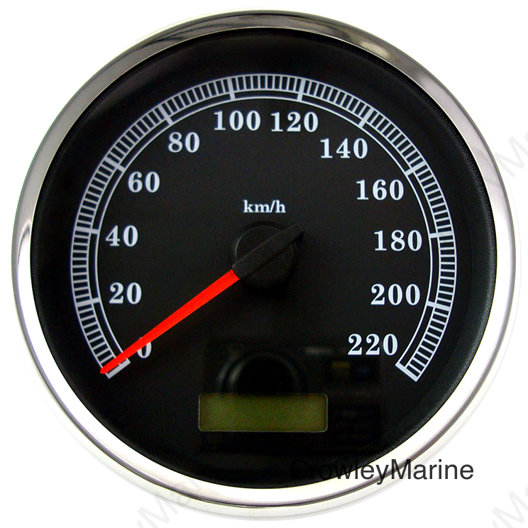 SPEEDOMETER BLK KPH 5"