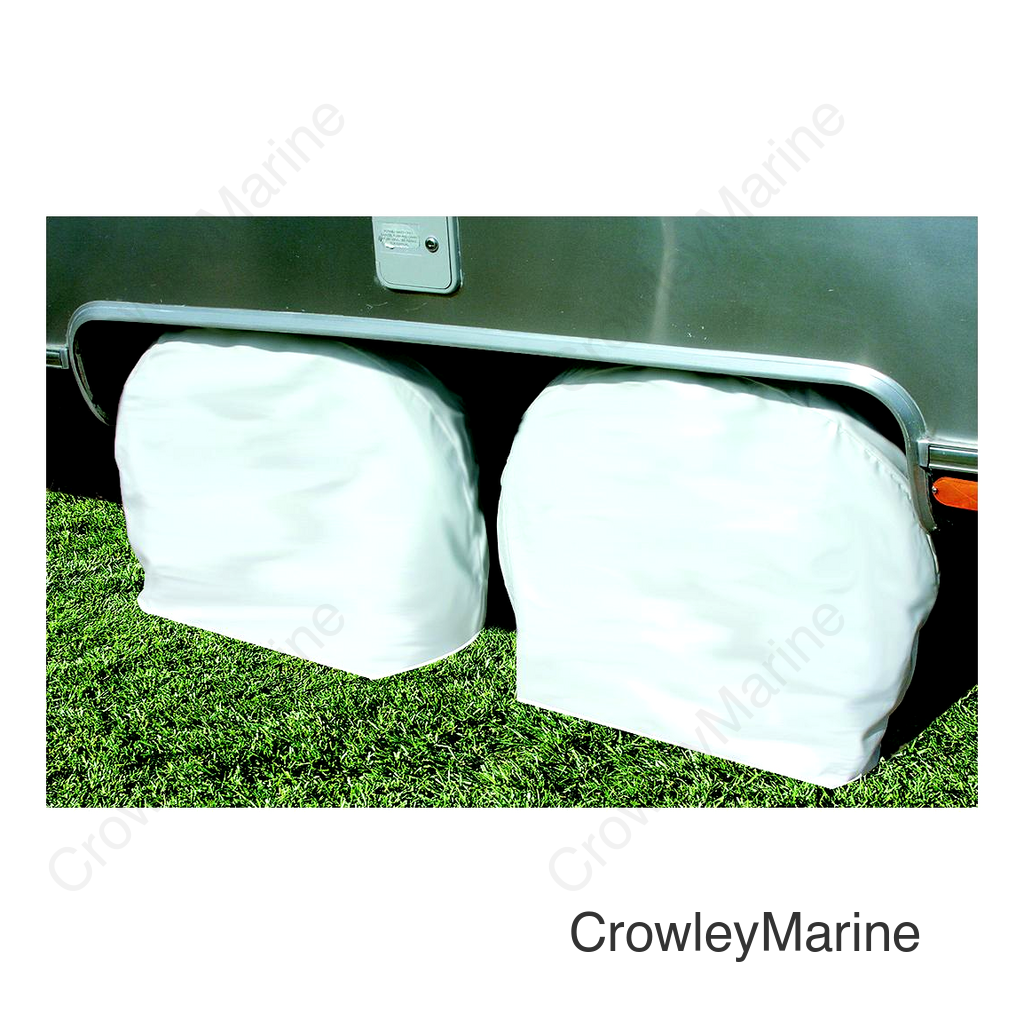Camco 45322 Tire & Wheel Protectors,  27"-29", Arctic White, 1 pr.