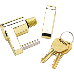 Seachoice Boat Trailer Hitch Coupler Lock with 2 Matching Keys, Solid Brass thumbnail-2