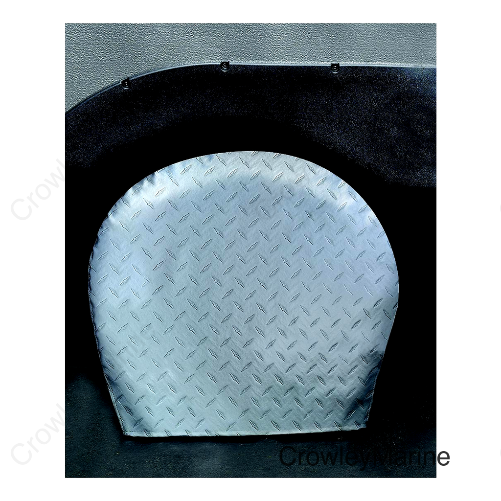 ADCO Diamond Plated Steel Vinyl (Silver) Tyre Gards (2 Per Pack)