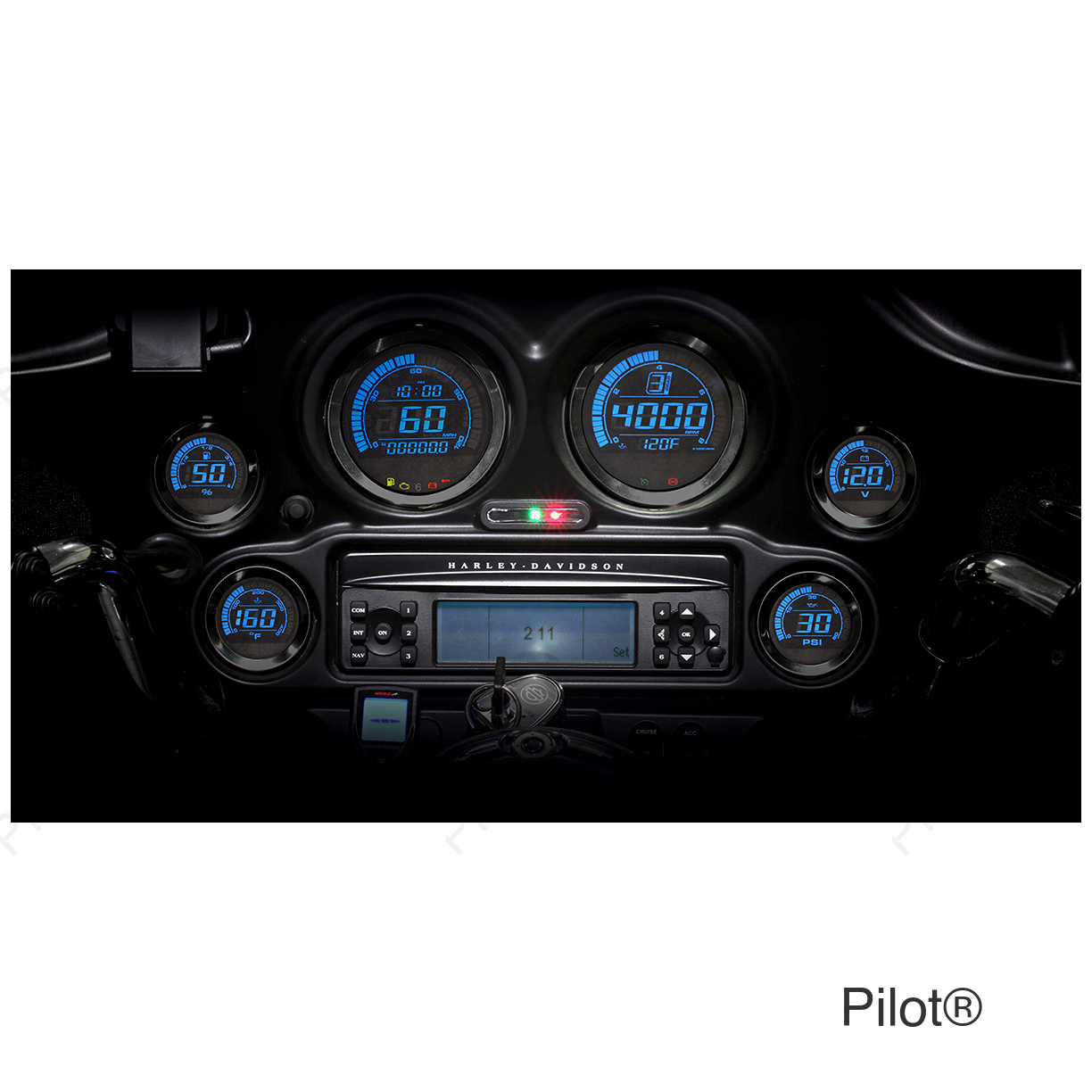 HD-02 6-Piece Gauge Kit - Black