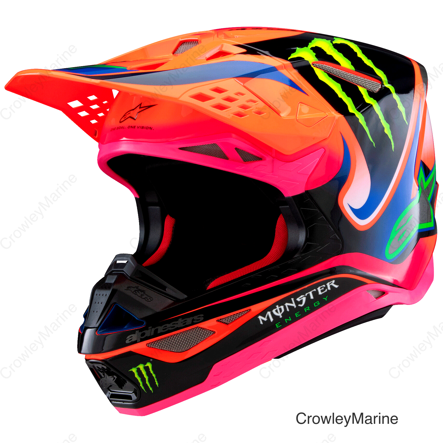 Supertech M10 Helmet - Deegan Monster - MIPS® - Gloss Orange Fluo/Purple/Pink Fluo - Large