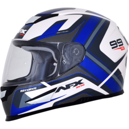 FX-99 Helmet - Recurve - Pearl White/Blue - Small thumbnail-5