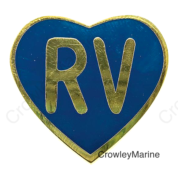 Camco 53263 Enamel Pin, Navy RV Heart