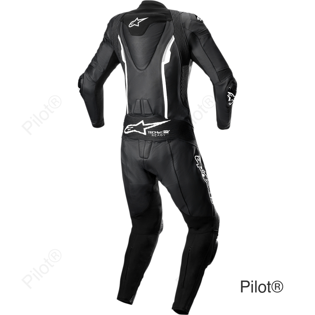 Stella Missile v2 1-Piece Leather Suit - Black/White - US 14 / EU 50