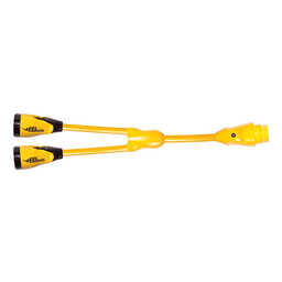 Marinco Y504-2-504 EEL "Y" Adapter Dock Side Male 50A 125V Locking to Boat Side Female 2-50A/125V Locking With Sealing Collar System thumbnail-1