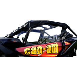 Soft Full Doors - Rear Window - Black - Can-Am X3 thumbnail-8