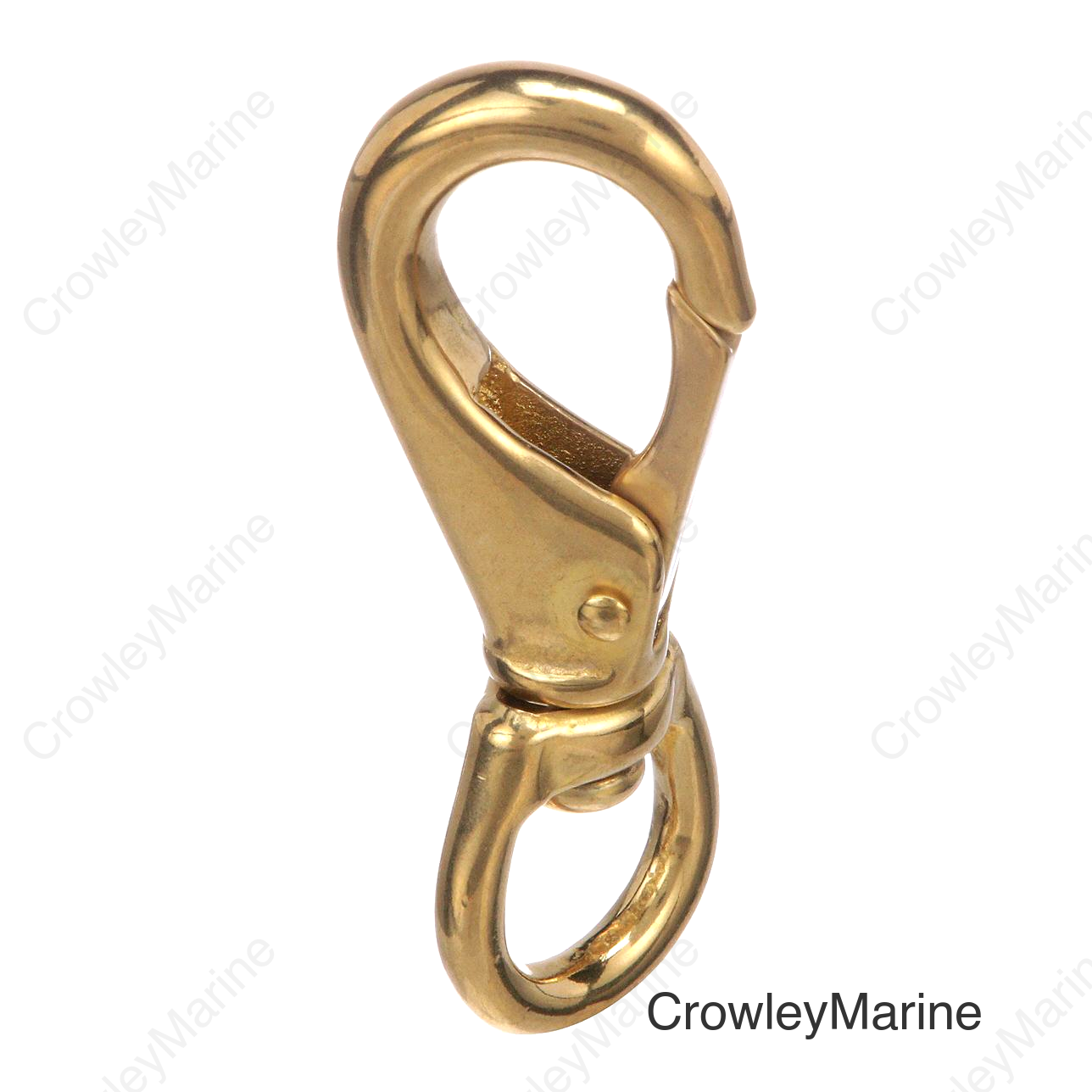 Seachoice Swivel Eye Snap, Cast Brass, Size #1, 3-1/4 In. Long, 5/8 In. ID Eye