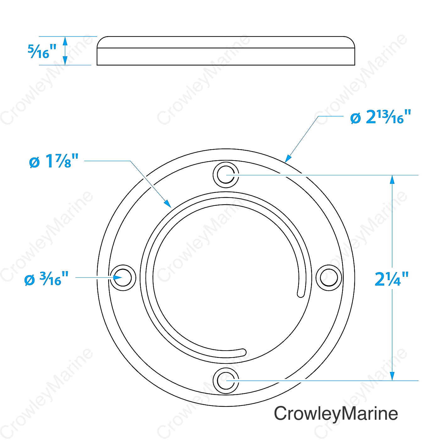 Seachoice Boat Self-Bailing Cockpit Mounted, 2-7/8 In. Scupper Valve Kit