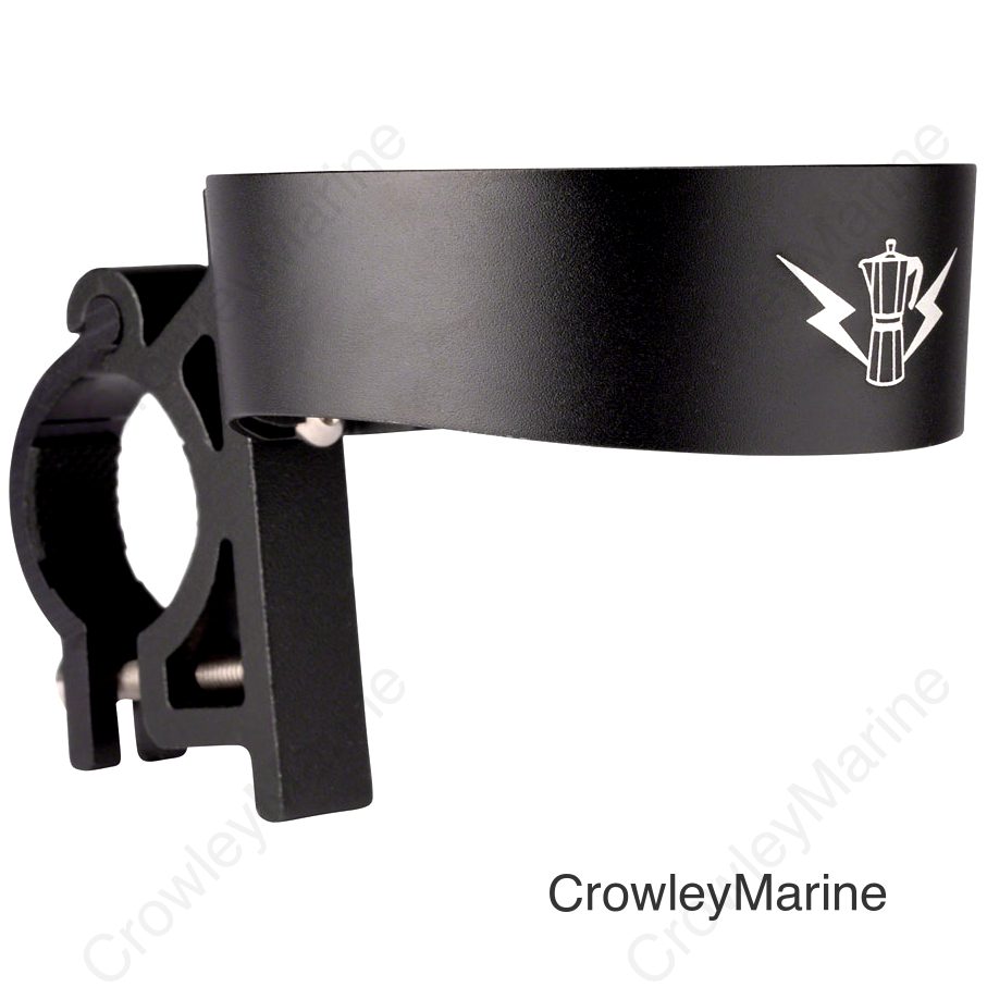 Portland Design Works Barista Cup Holder: 22.0-26.0mm Handlebars Lightning/Moka Pot Design Black