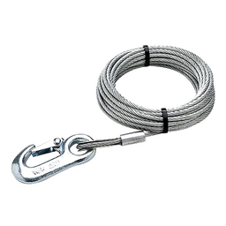 Seachoice Steel Winch Cable w/ Safety Hook, 3/16 In. X 25 Ft., 4,000-Lb. Tensile Strength thumbnail-1