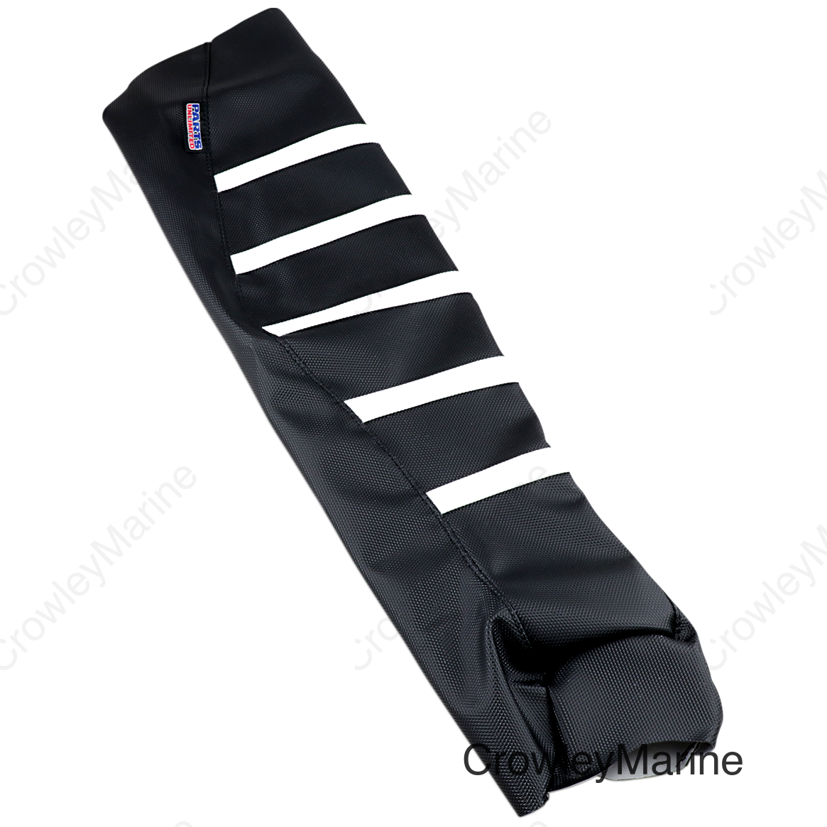 SEAT COVER SD RIB BK/WHT