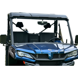 Mirror - Halo R - Rear View w/LED Cabin Light - Rectangle - Black w/Silver Bezel - CF Moto thumbnail-7