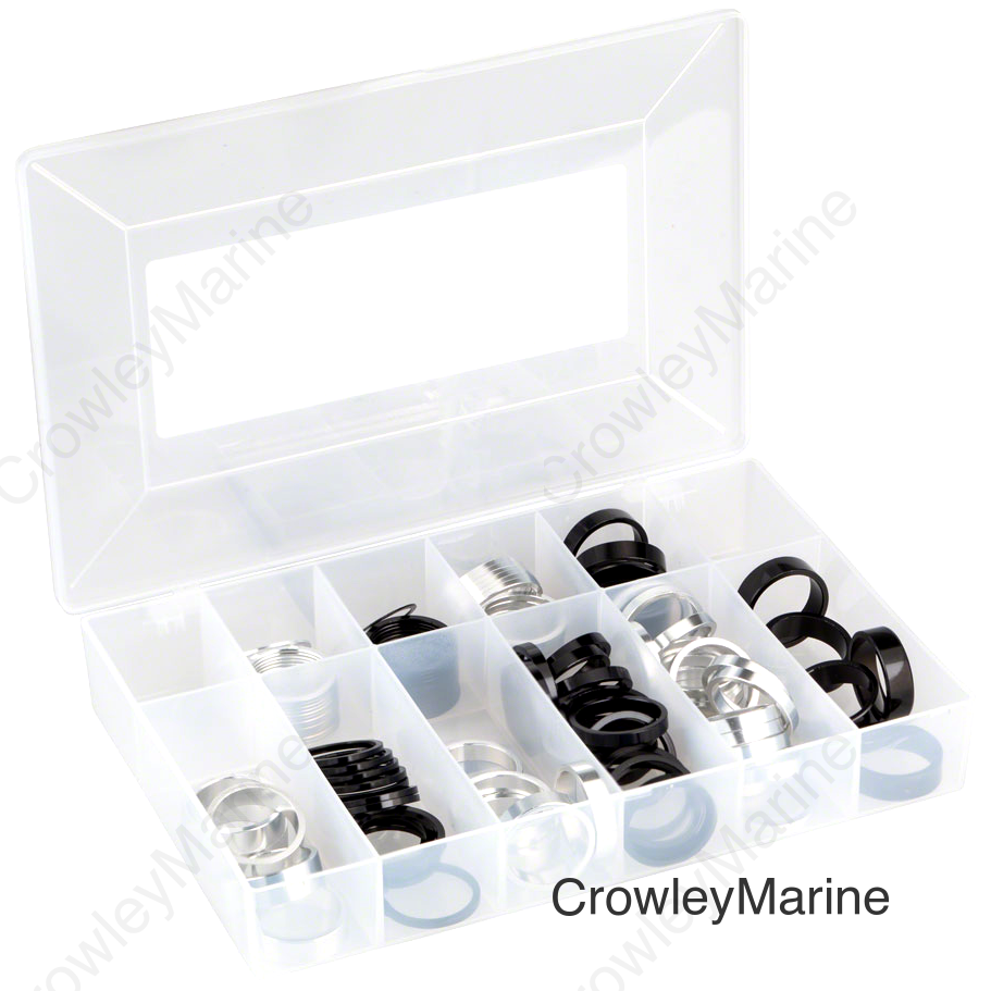 Wheels Manufacturing Aluminum Headset Spacer Kit - 1-1/8 Assorted 105pcs Silver