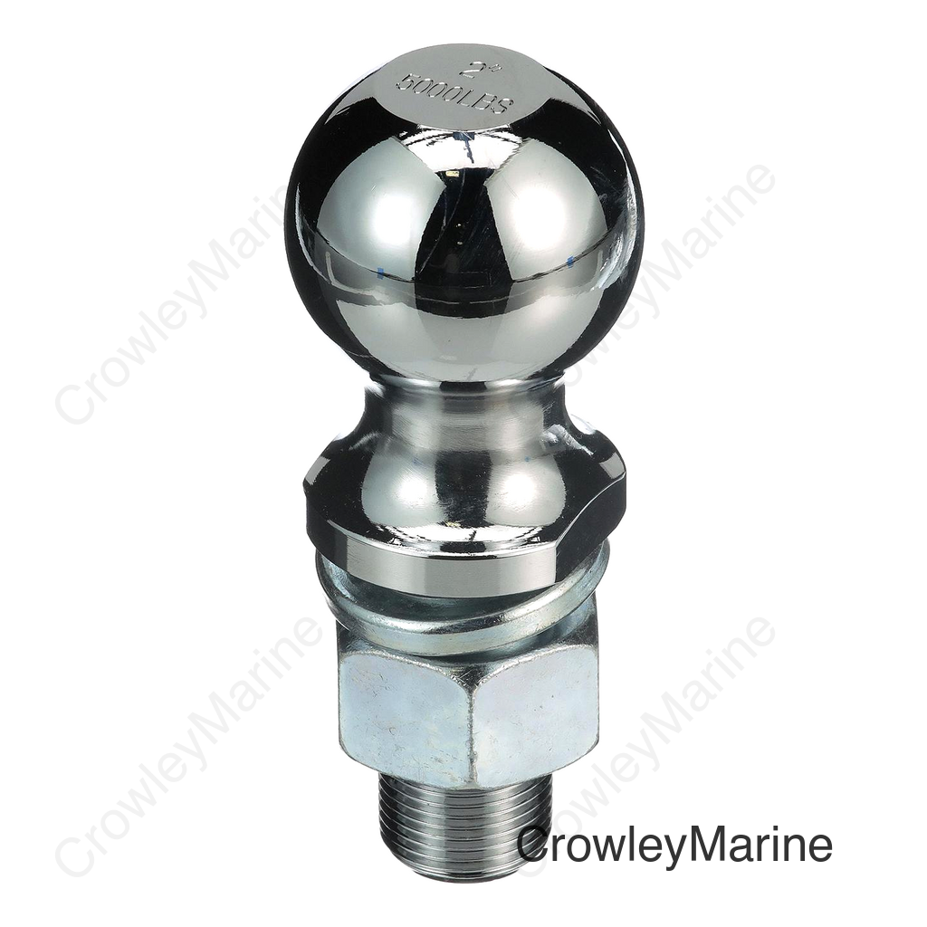 Seachoice SEA Class II Trailer Hitch Ball, 2 In. Ball, 3/4 X 1-1/2 In. Shank, Chrome Finish