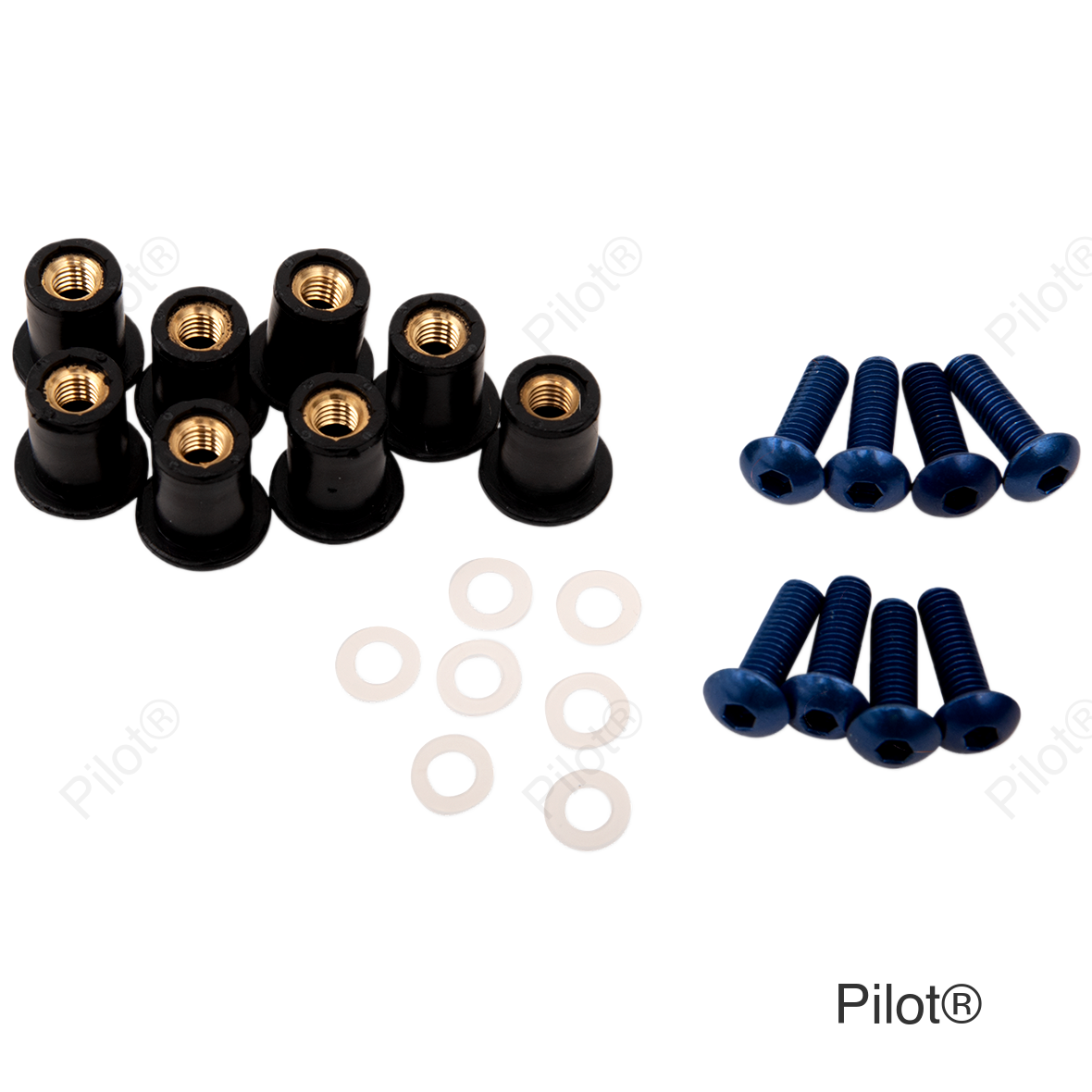 Windscreen Screw Kit - Blue
