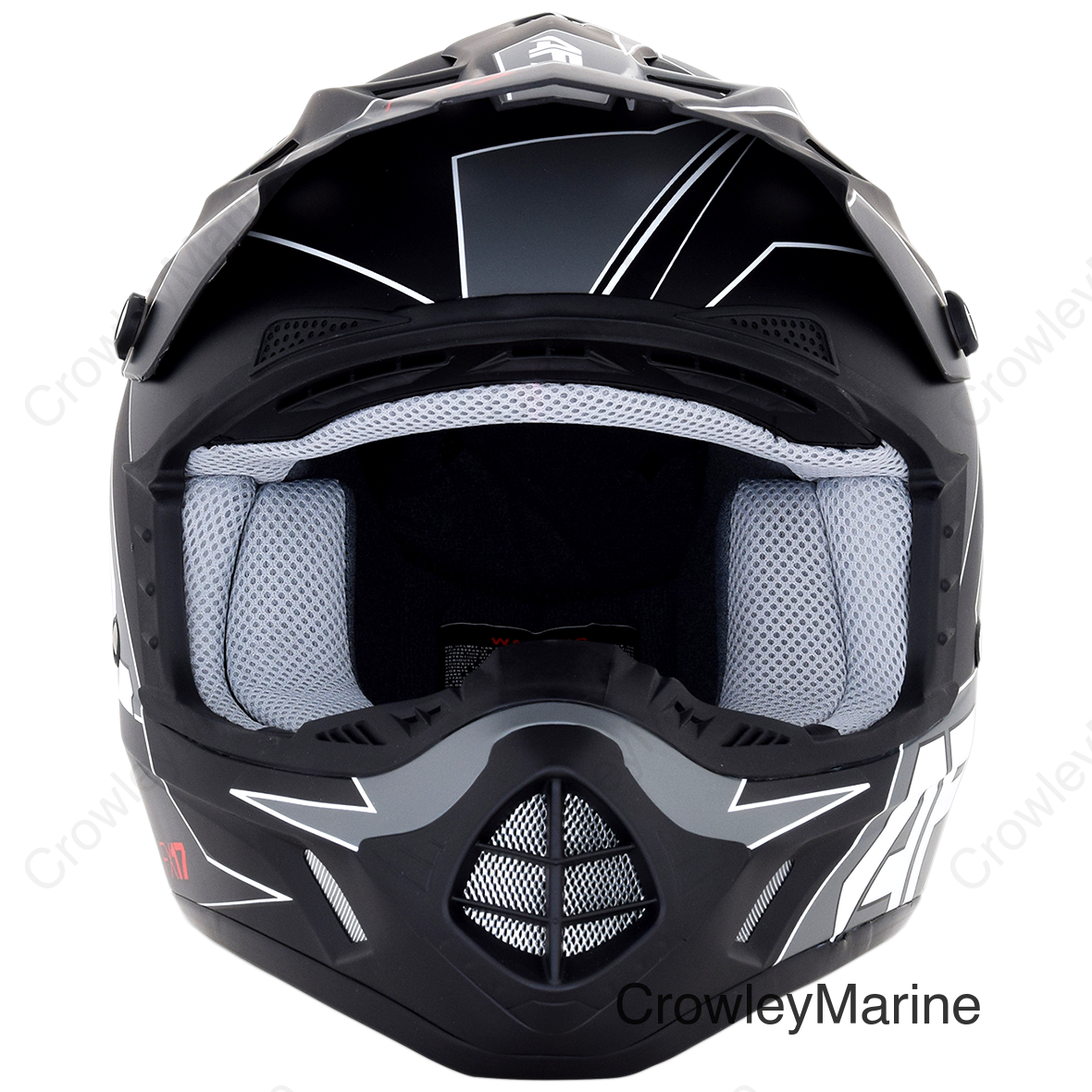 FX-17 Helmet - Aced - Matte Black/White - Medium