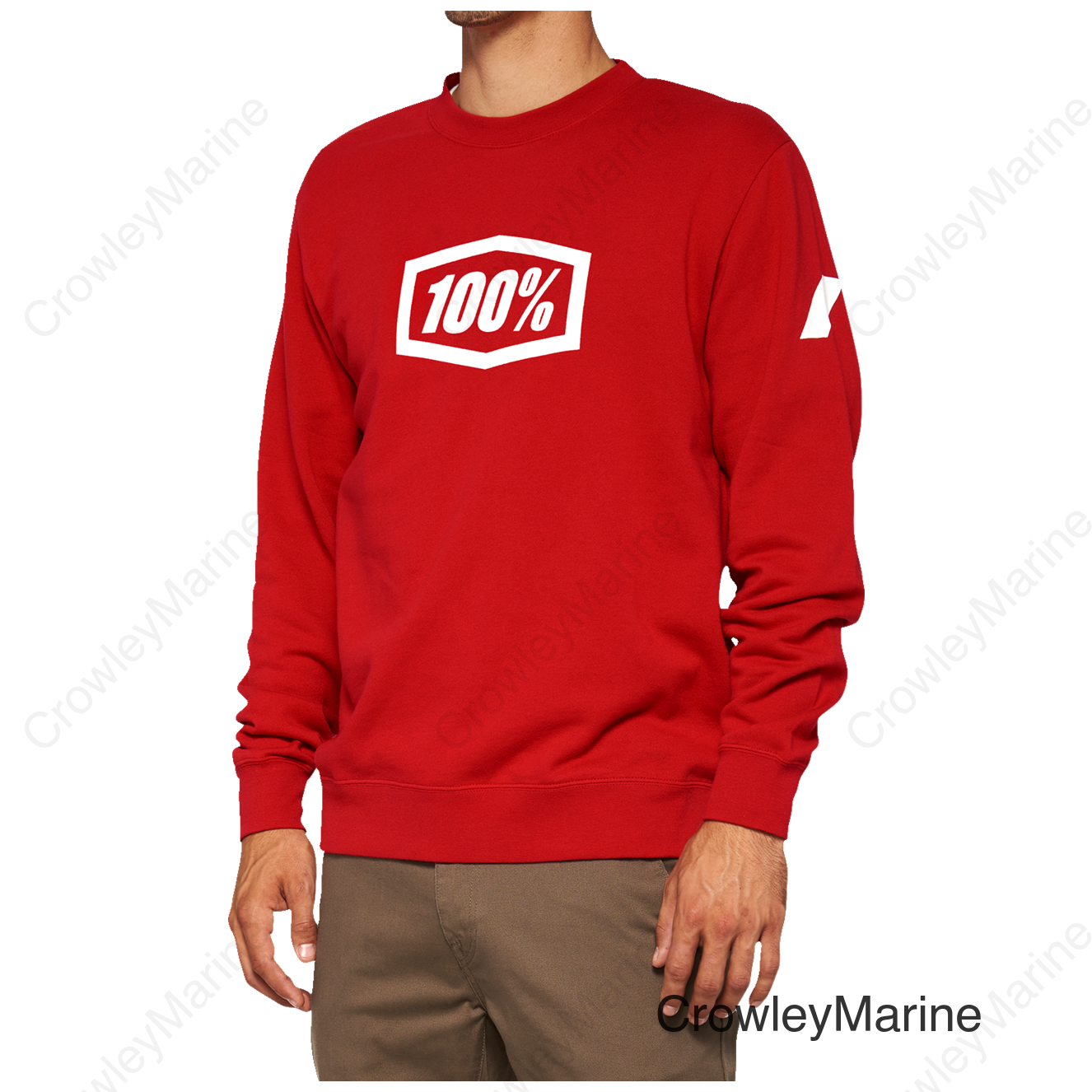 Icon Long-Sleeve Fleece Sweatshirt - Red - Medium