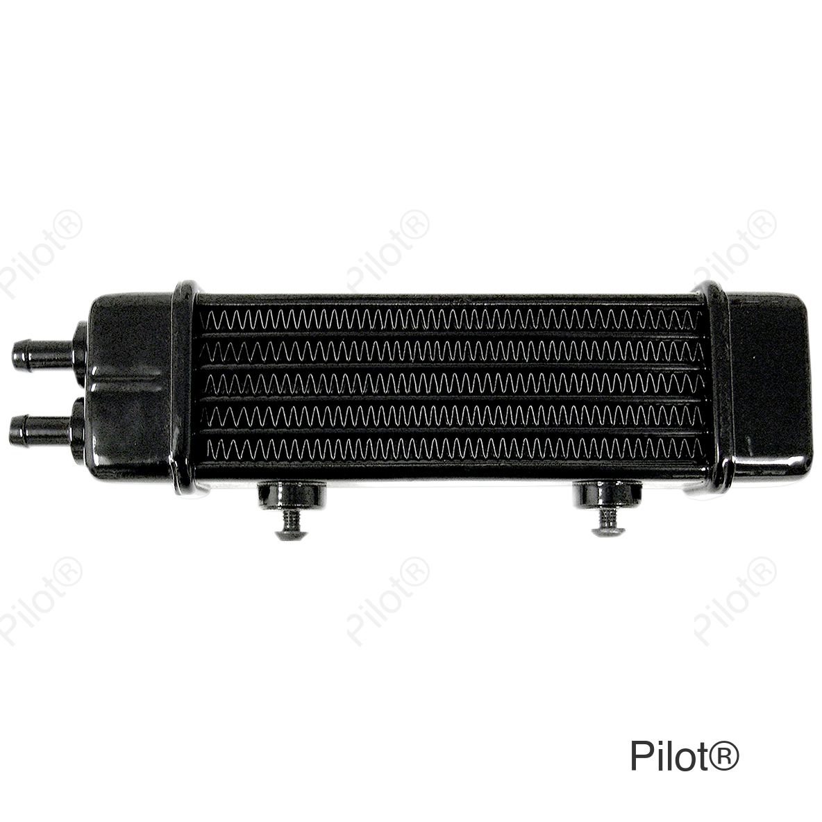 Universal Oil Cooler - 6-Row - Gloss Black